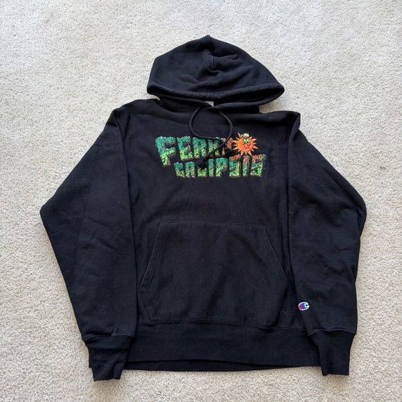 Champion Reverse Weave Ferxxocalipsis Graphic Hoodie Black Mens Medium